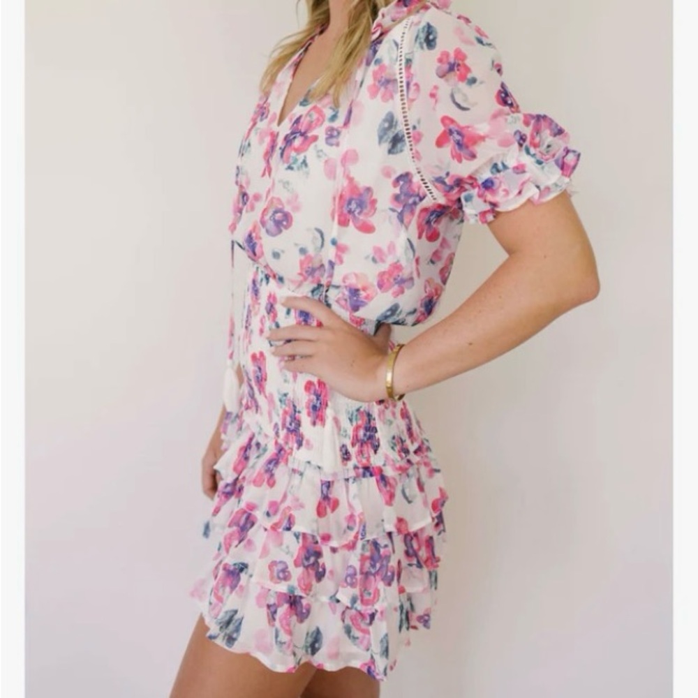 🌸 Allison New York Mini Dress Frills Fowers Size M